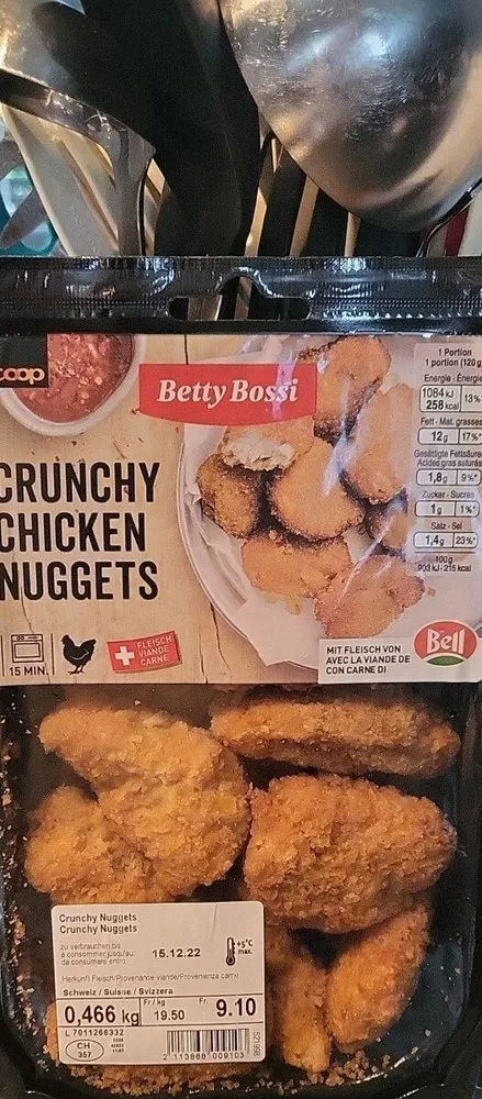 Crunchy chicken nuggets