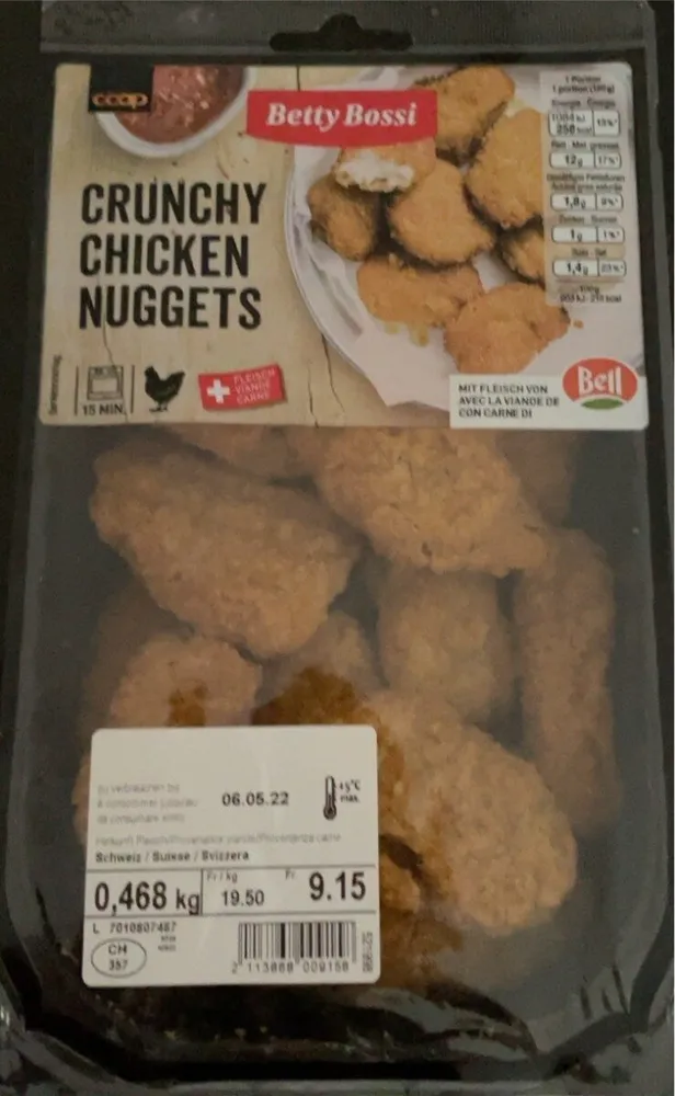 Crunchy chicken nuggets