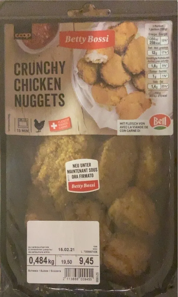 Crunchy chicken nuggets