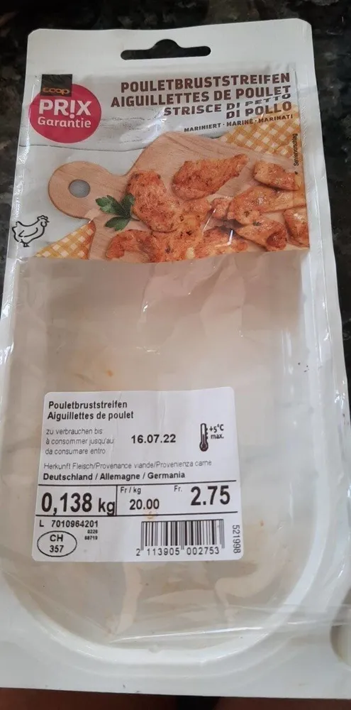 Aiguillettes de poulet