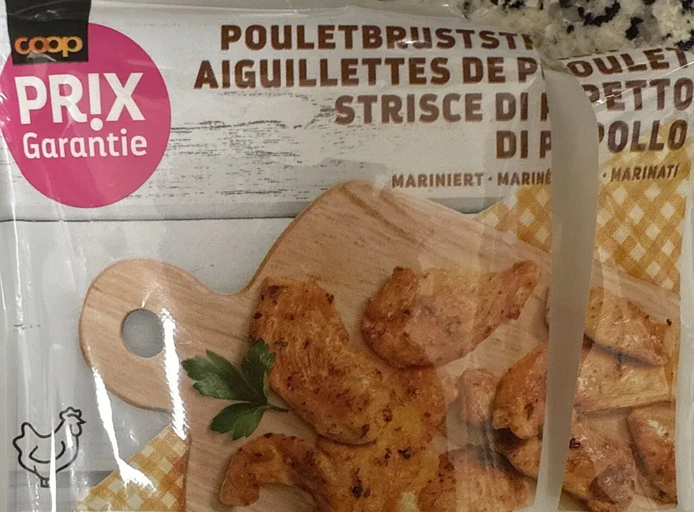 Marinated chicken strips