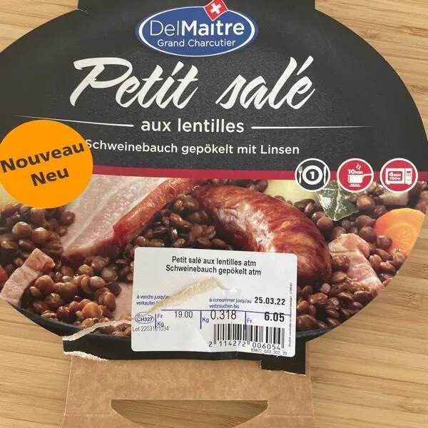 Petit sale aux lentilles