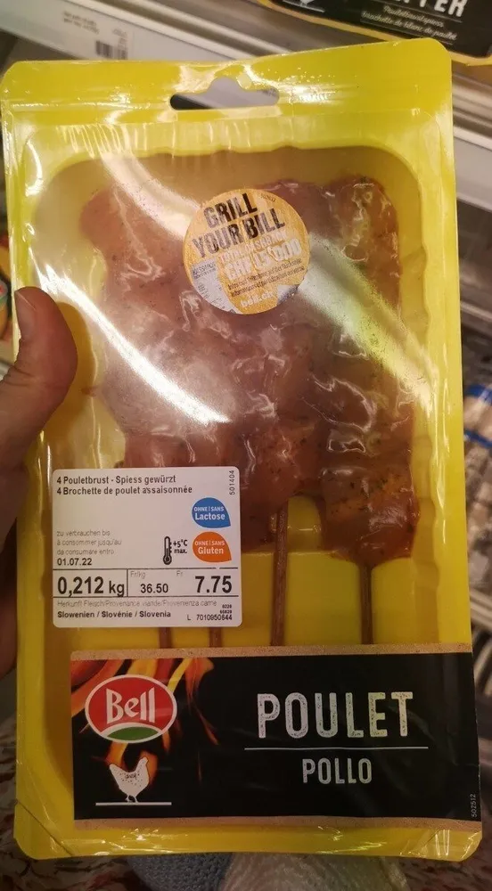 Pouletbrust - Spiess gewürzt