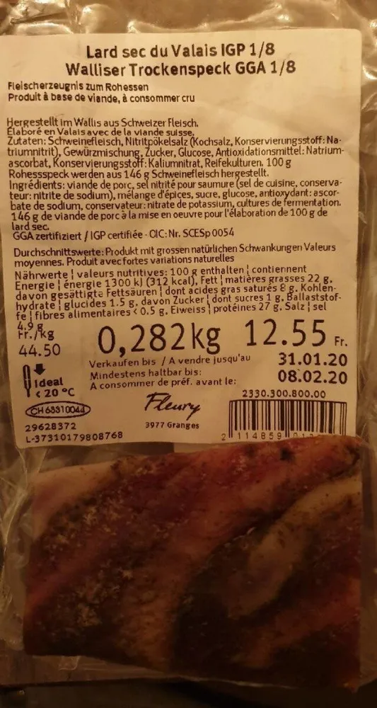 Lard sec du valais