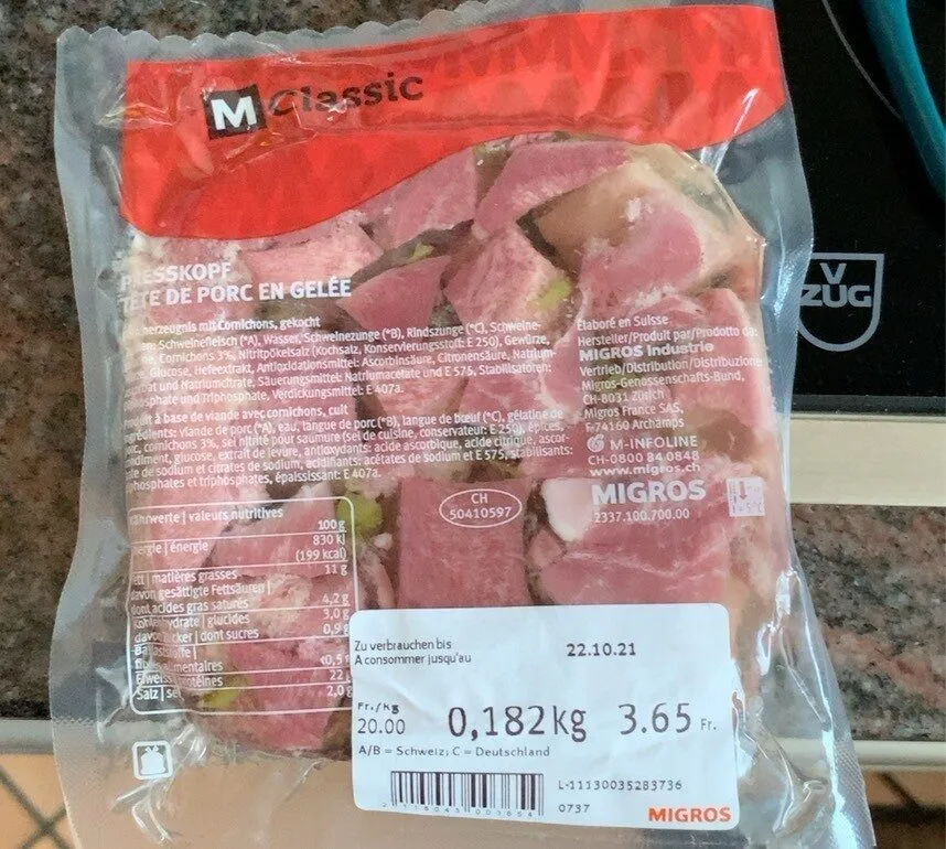 Tête de porc en gelée