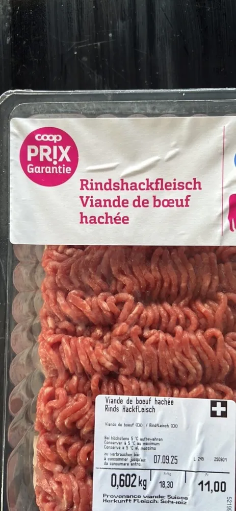 Viande de bœuf hachée
