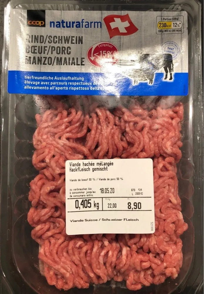 Viande hachée mélangée