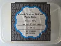 Pulled Chicken Buffalo Pasta Bake