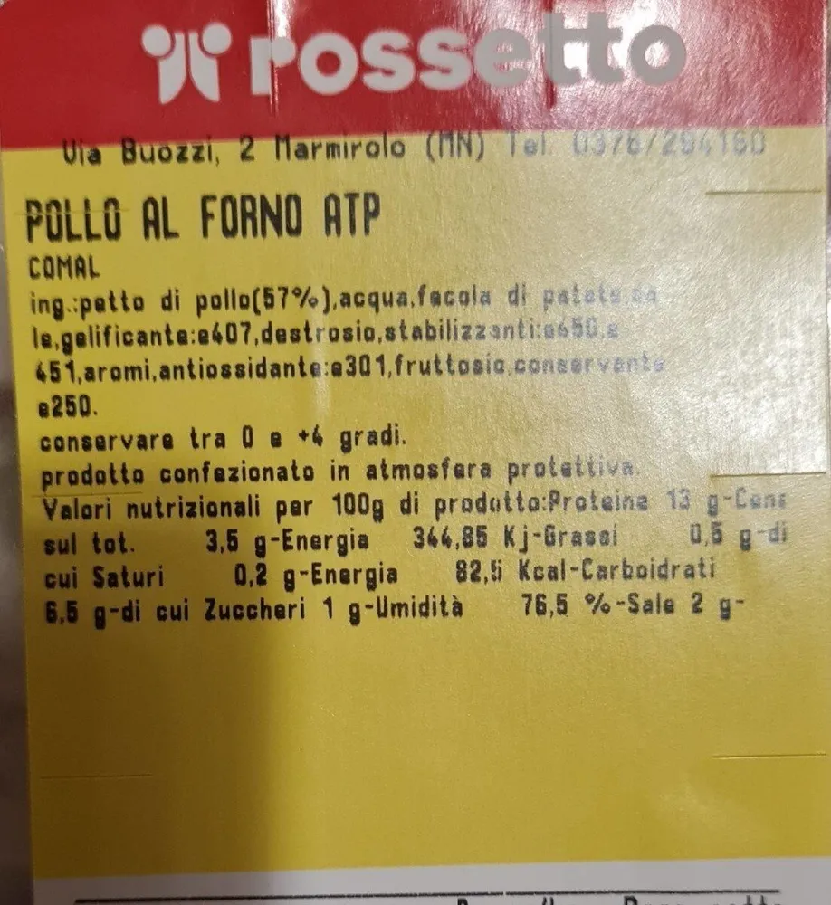 Pollo al forno atp