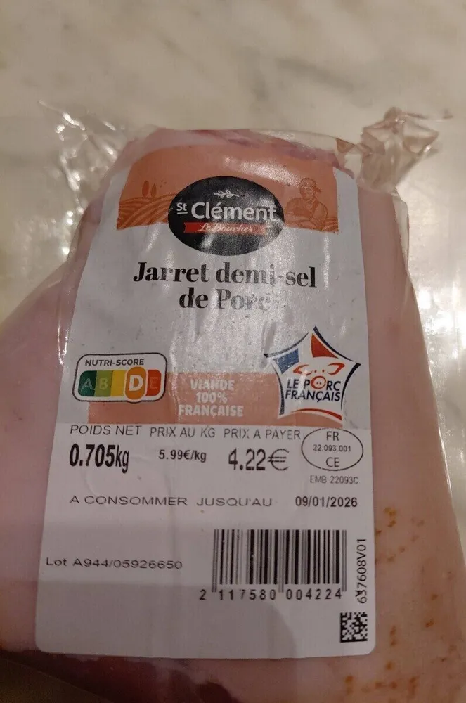J'arrête demi sel de porc