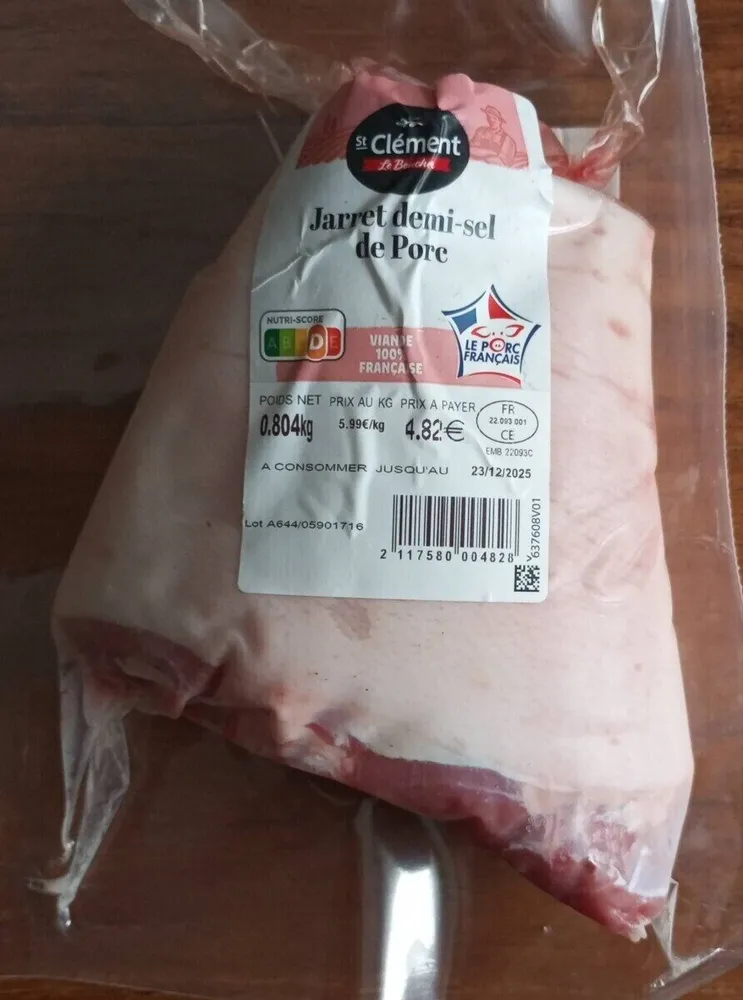 Jarret demi-sel de porc