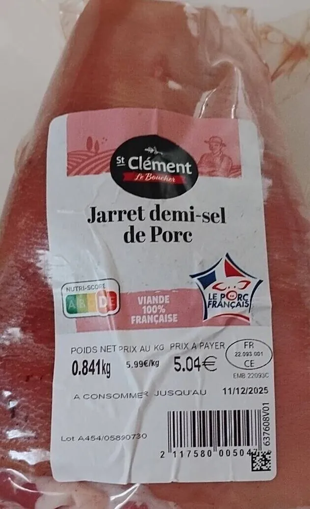 Jarret demi sel de porc
