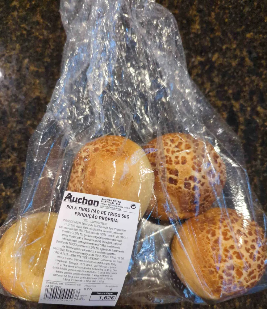 Bola Tigre Pão de Trigo 50g Produção Própria