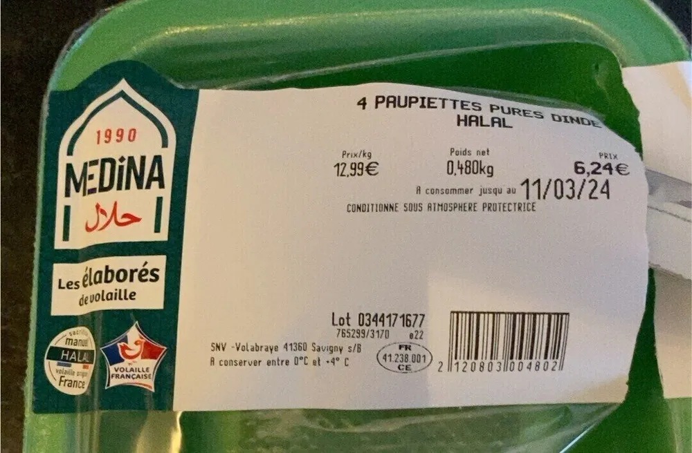 Paupiettes pures dinde halal