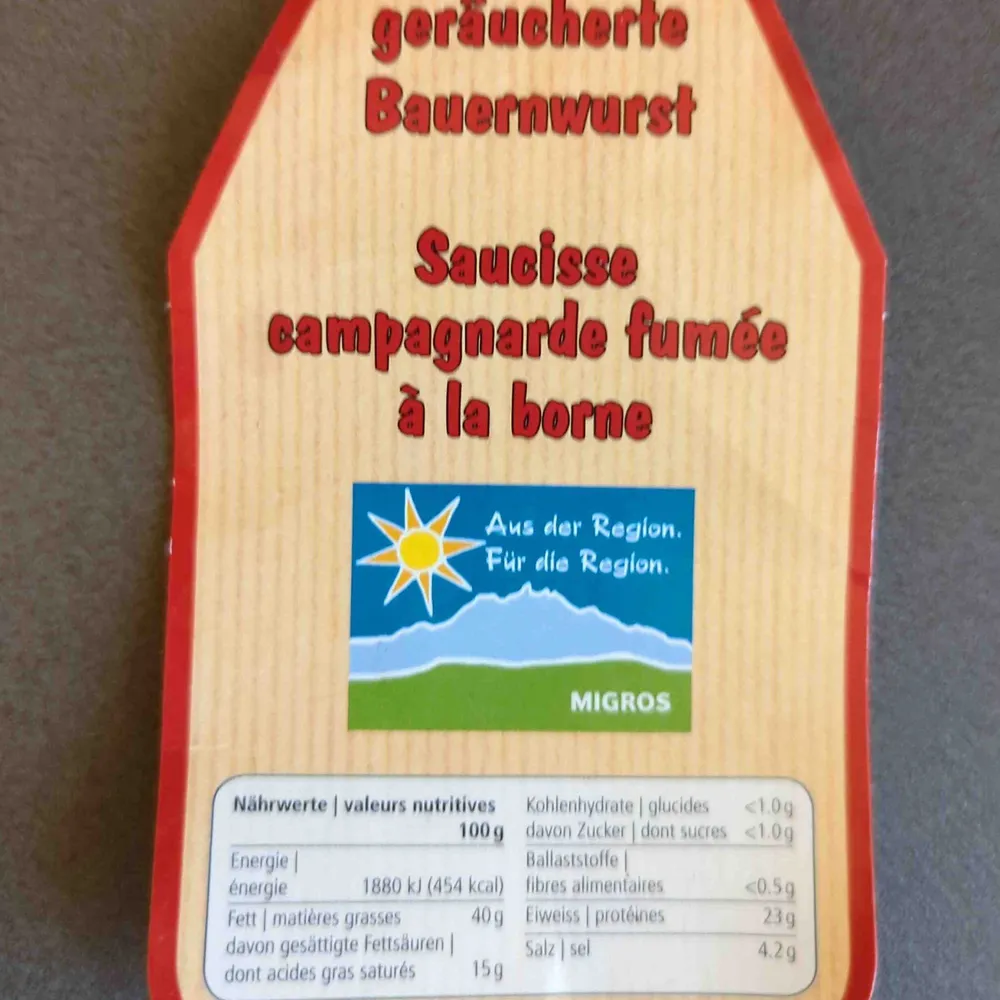 Küchengeräucherte Bauernwurst