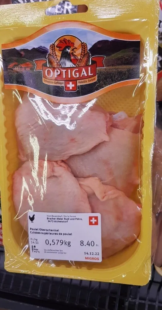 cuisses supérieures de poulet