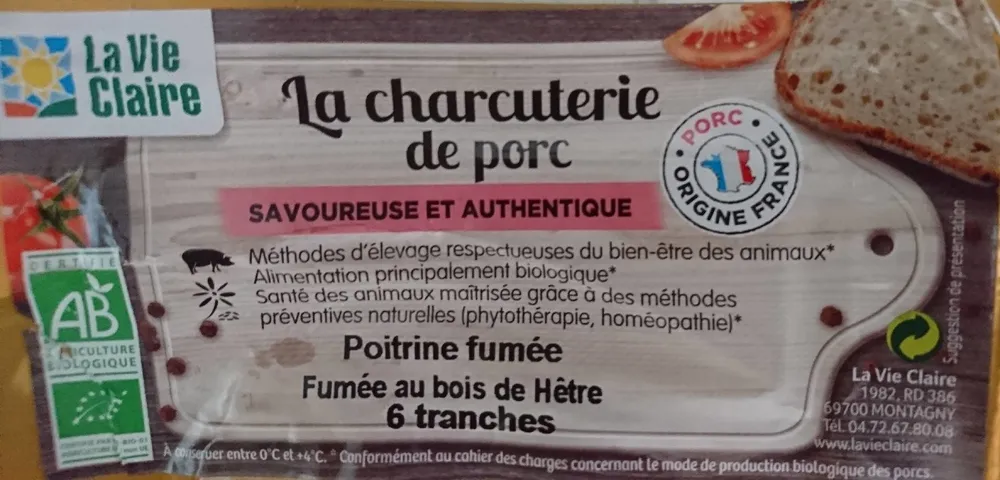Poitrine fumée au bois de hêtre