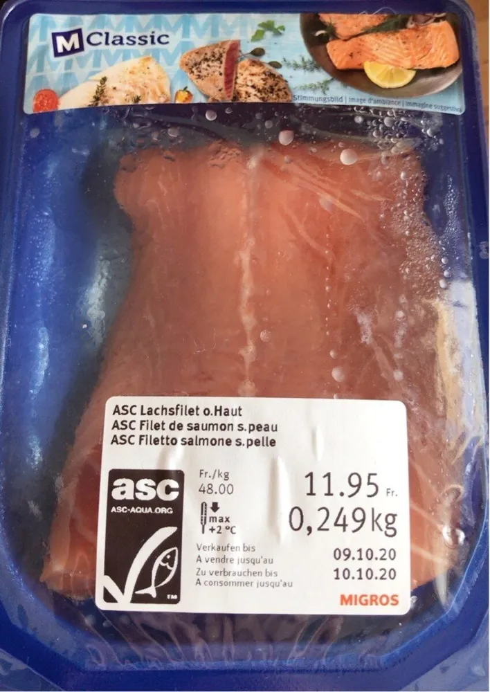 ASC filet de saumon sans peau