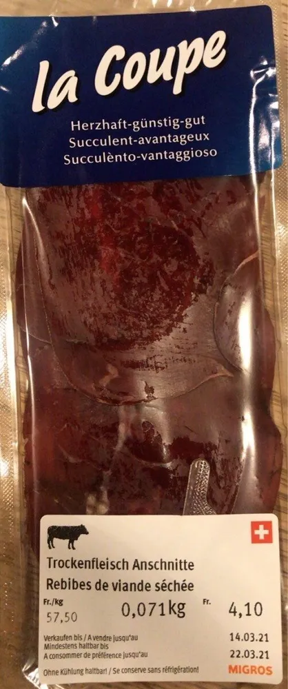 Trockenfleisch Abschnitte