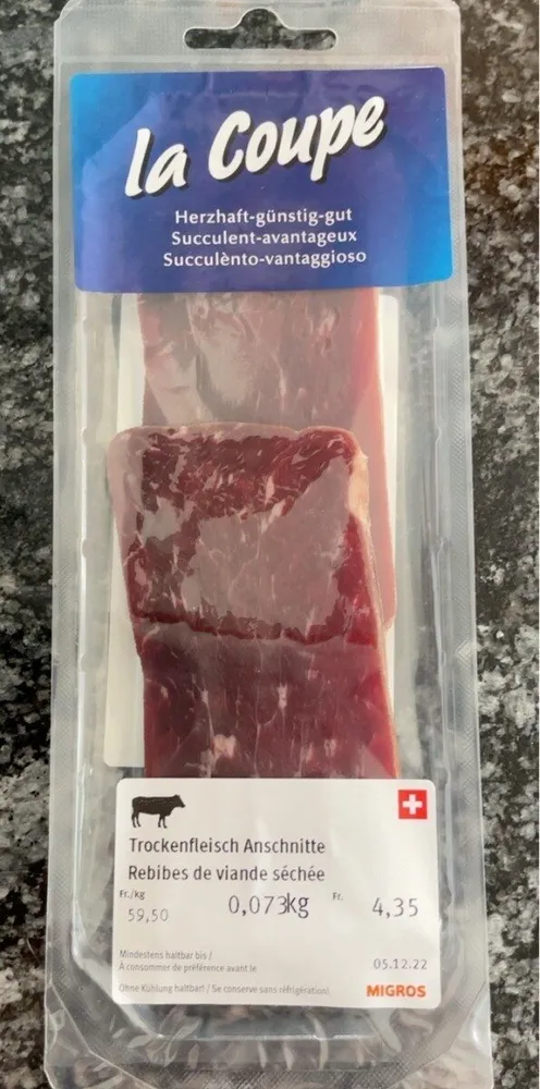 Trockenfleisch Anschnitte