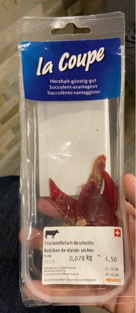Rebibes de viande sechée