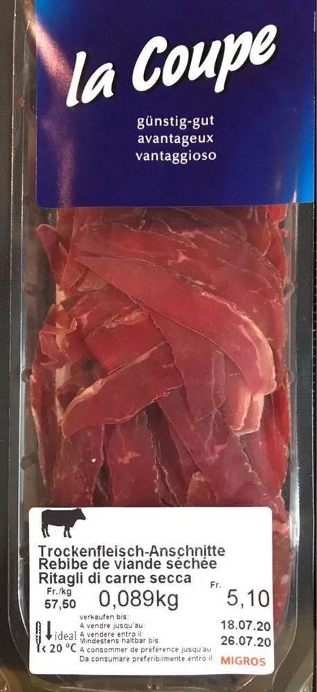Rebibes de viande séchée