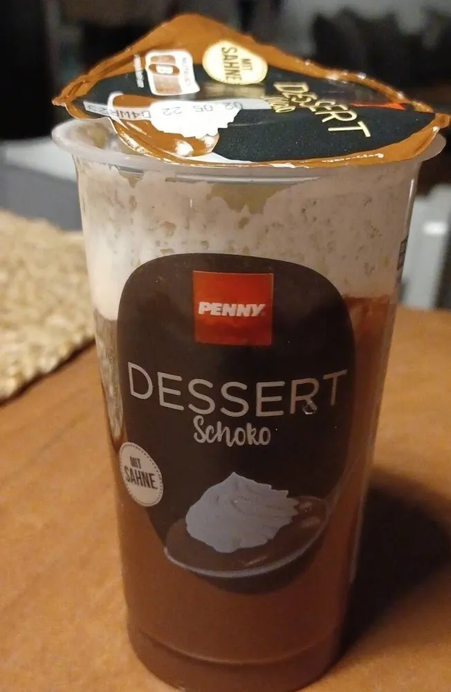Dessert mit Sahne - Schoko