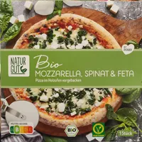 Bio-Holzofenpizza - Mozzarella, Spinat & Feta