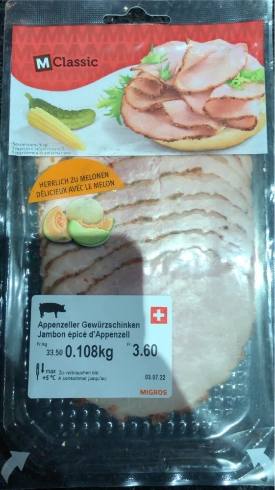 Jambon épicé d’Appenzell