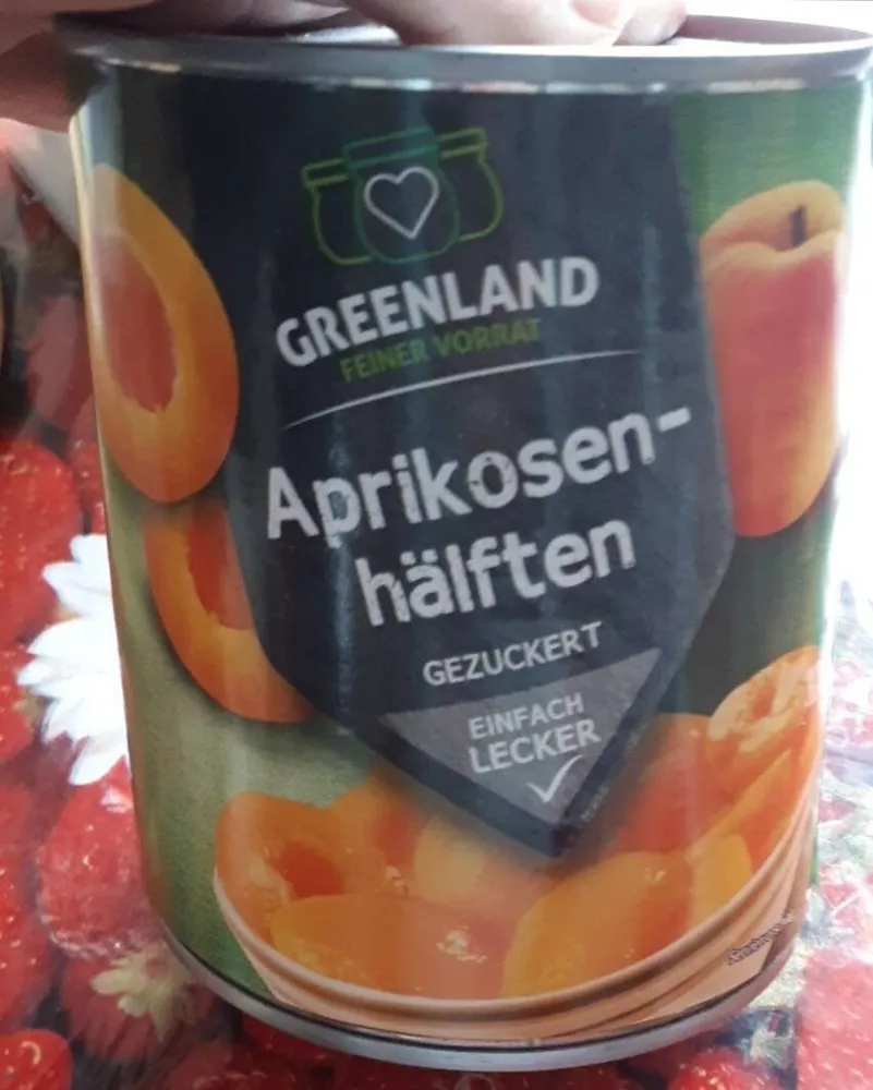 Aprikosen-hälften gezuckert