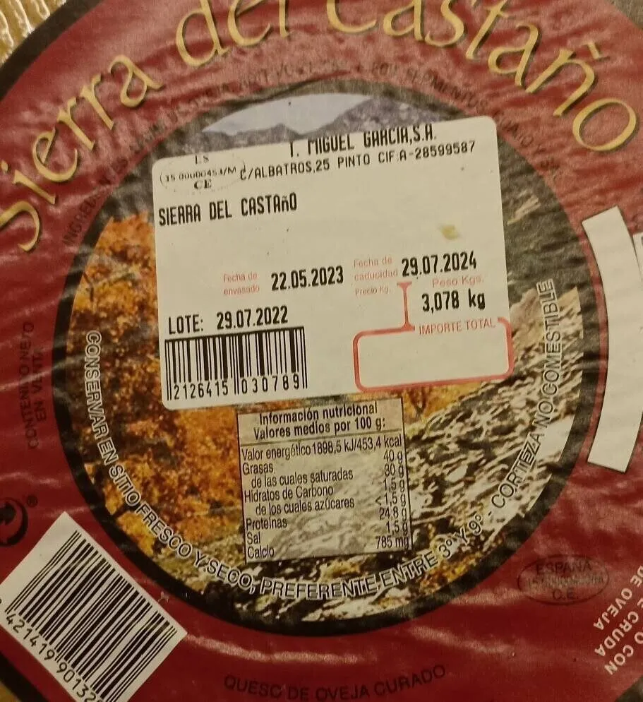 Sierra de castaño queso