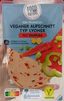 Veganer Aufschnitt Typ Lyoner mit Paprika