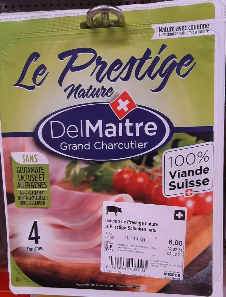 Jambon "Le Prestige Nature" avec couenne