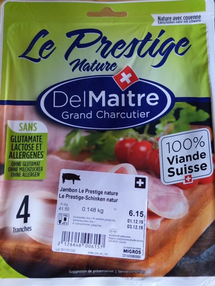 Jambon Le prestige nature