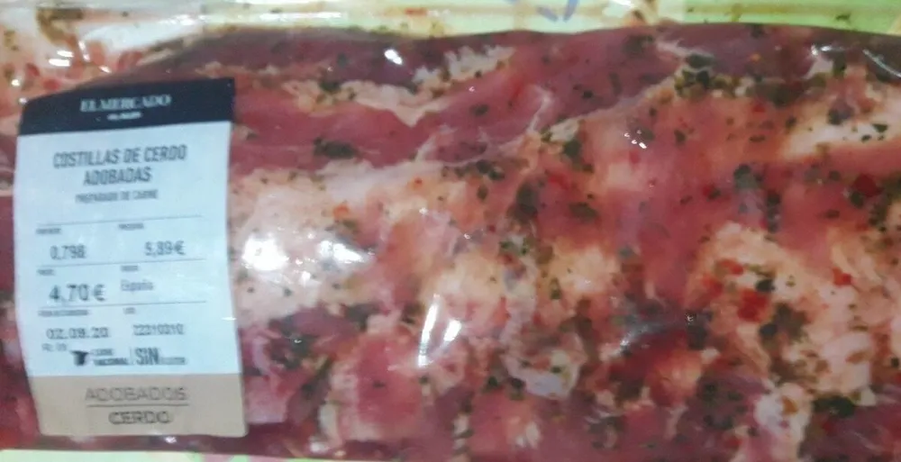 Costillas de cerdo adobadas