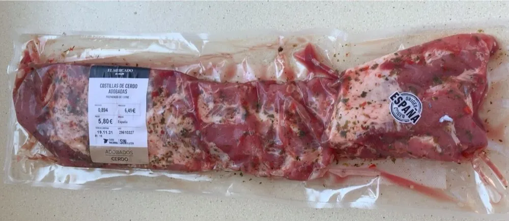 Costillas de cerdo adobadas