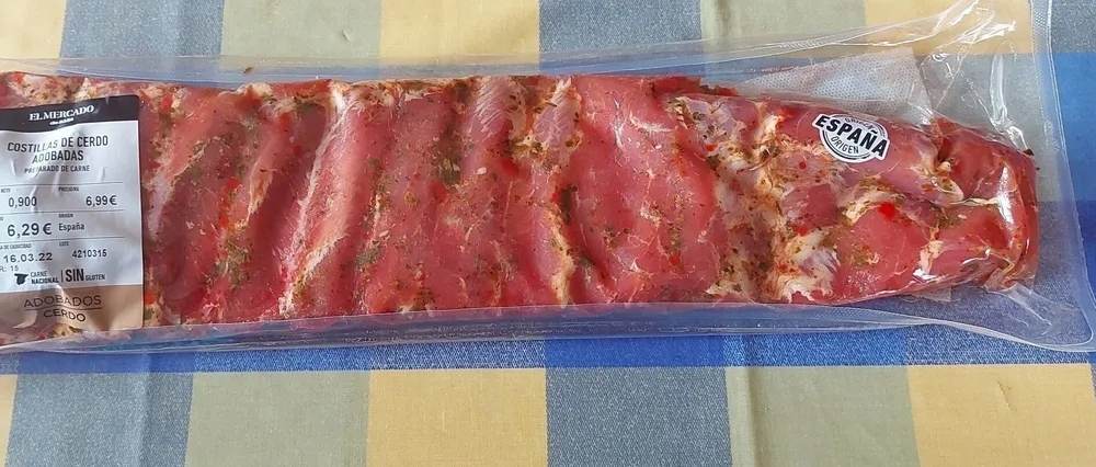 Costillas de cerdo adobadas