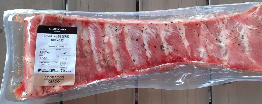 Costillas de cerdo adobadas