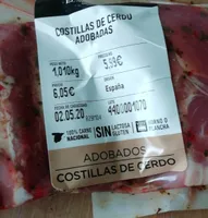 Costilla de cerdo adobadas