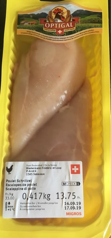Escalopes de poulet