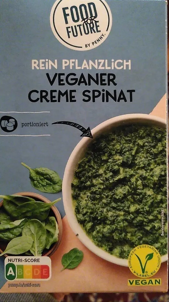 Veganer Creme Spinat - rein pflanzlich