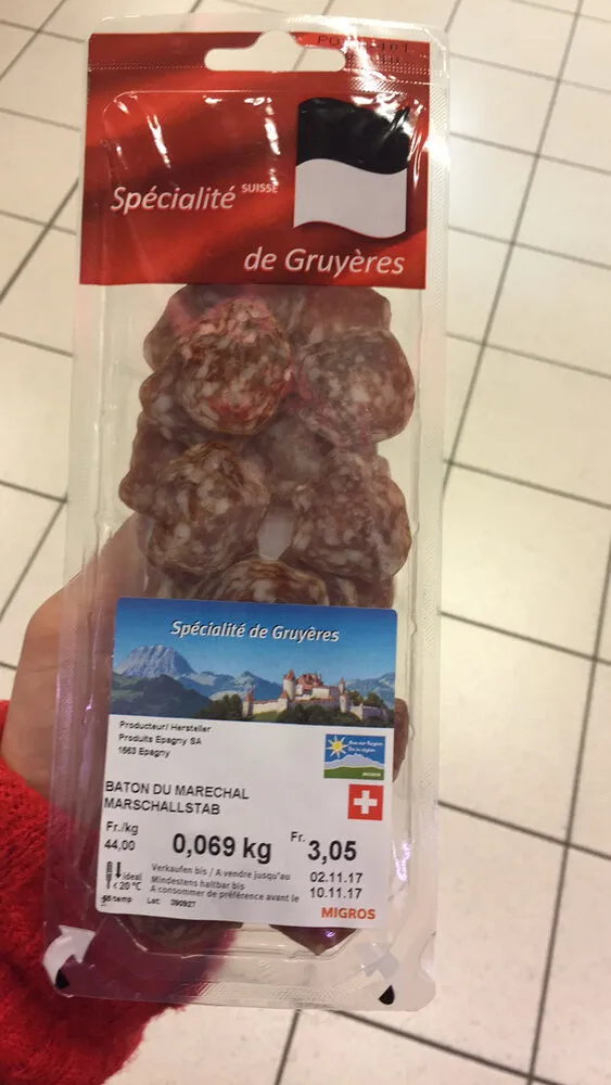 Spécialité de Gruyères Baton du Marechal