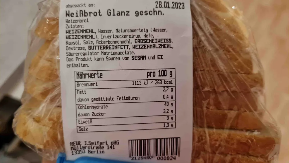 Weißbrot Glanz