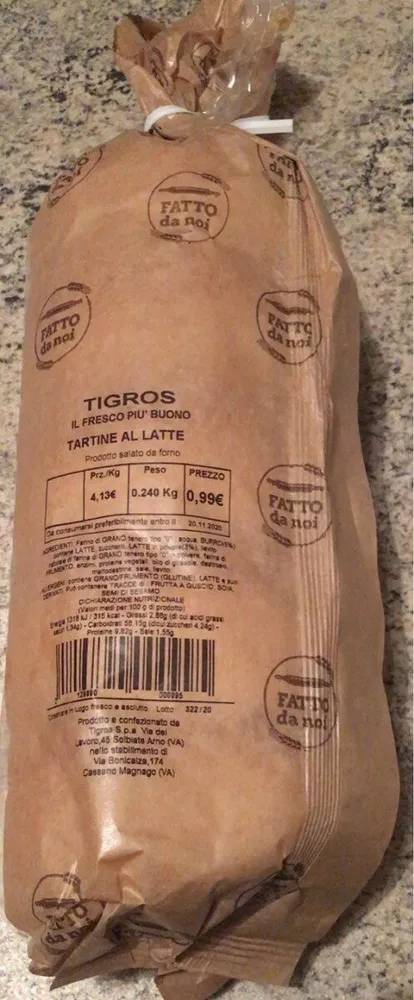 Tartine al latte