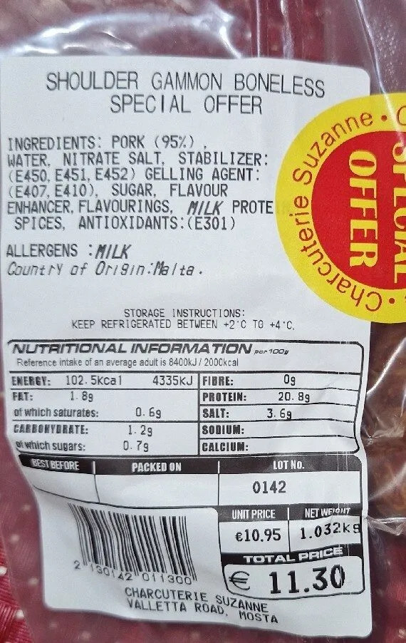 Boneless Gammon Shoulder