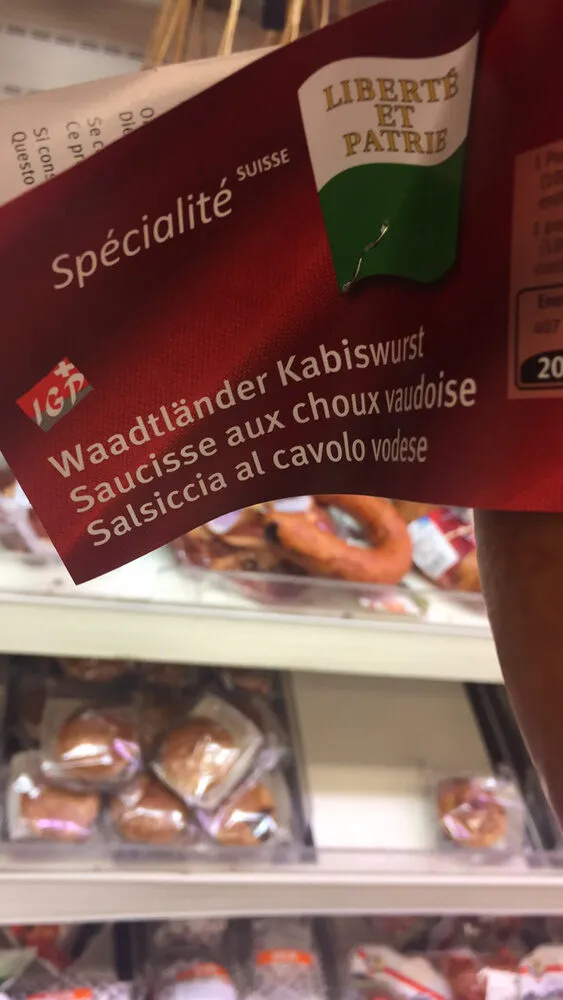 Saucisse aux choux vaudoise