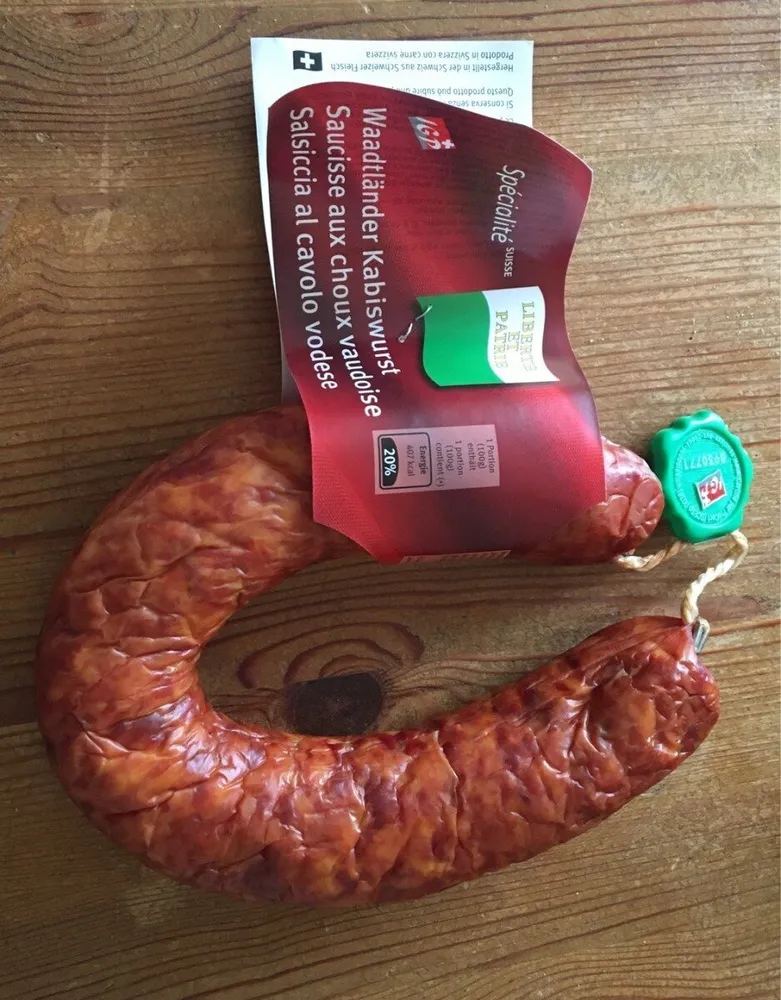 Saucisse aux choux vaudoise