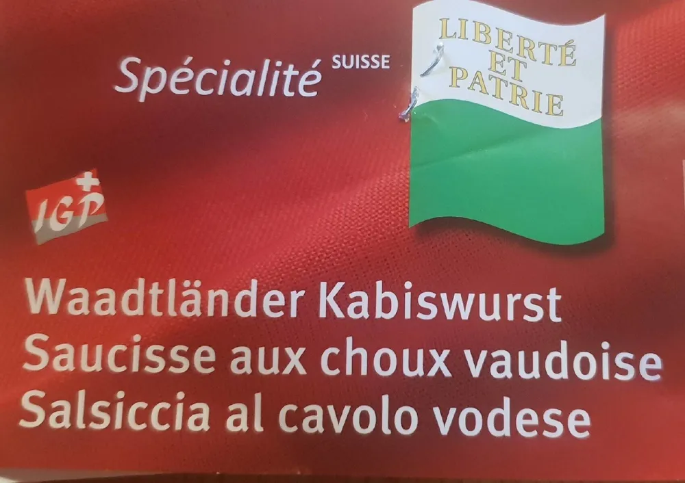 Saucissesl aux choux vaudoise