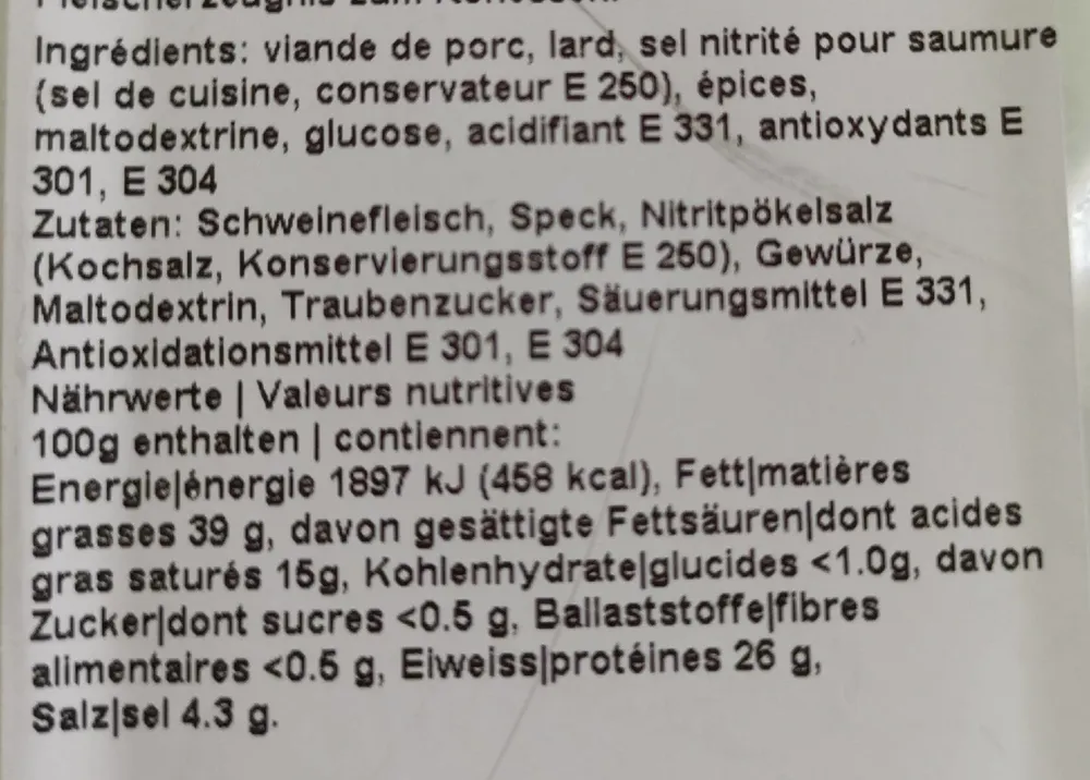 Saucisse sèche La Josephine