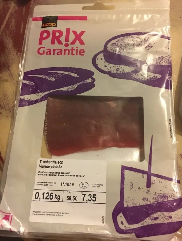 Viande sechée